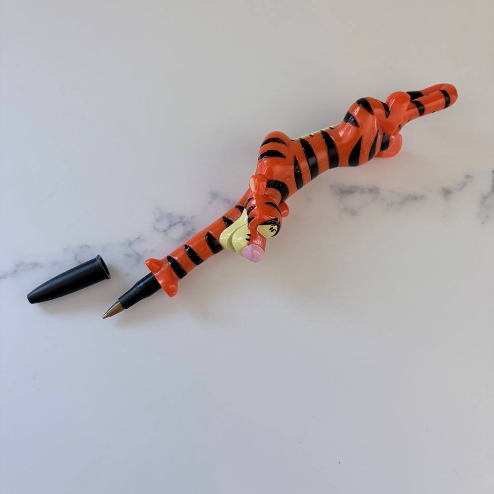 Vintage Disney Tigger BIC Ballpoint Pen 3D Sculpted Figural Winnie the Pooh